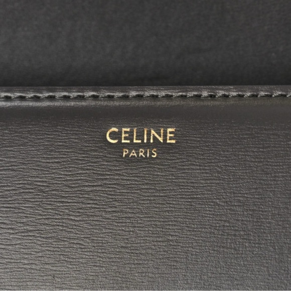 Shiny Calfskin Medium Celine Triomphe Grey - Picture 5 of 8
